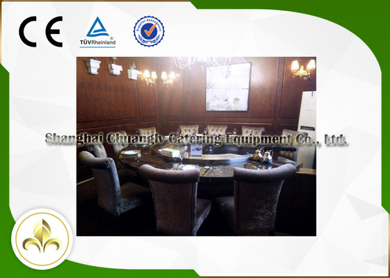কেনা পেশাদার সার্কেল স্টেইনলেস স্টীল Teppanyaki গ্রিল টেবিল রয়্যাল স্বাদ পরিকল্পিত online manufacture