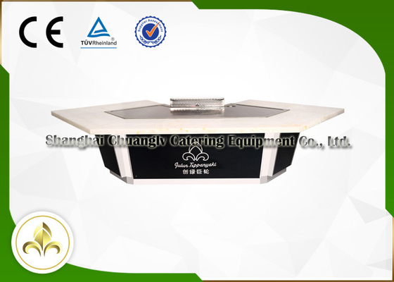 কেনা ধারণাগত নকশা Teppanyaki Hibachi গ্রিল জাপানি রান্নার টেবিল সেতু আকৃতি online manufacture