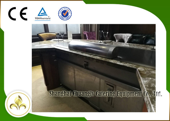 কেনা প্রাকৃতিক গ্যাস গরম করার জাপানি টেপানিয়াকি গ্রিল টেবিল, বৈদ্যুতিক টেপানিয়াকি টেবিল টপ গ্রিল online manufacture