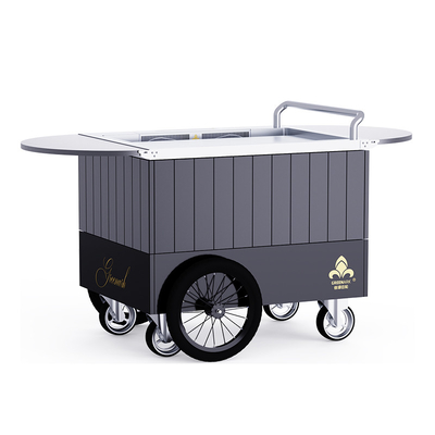 গুণমান  black Mobile Teppanyaki Grill  Durable for over 20 years Food grade board Hibachi Grill Table কারখানা