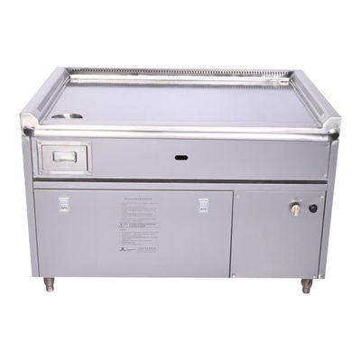 কেনা Commercial Stainless Steel Gas Smokeless Teppanyaki Grill Table with 8000W Power and 220-240V/380V Voltage অনলাইনে উৎপাদন