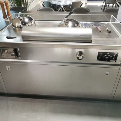 কেনা বাণিজ্যিক হিবাচি জাপানি গ্রিল 8 ব্যক্তি টেবিল রেস্টুরেন্টের জন্য Teppanyaki গ্রিল অনলাইনে উৎপাদন