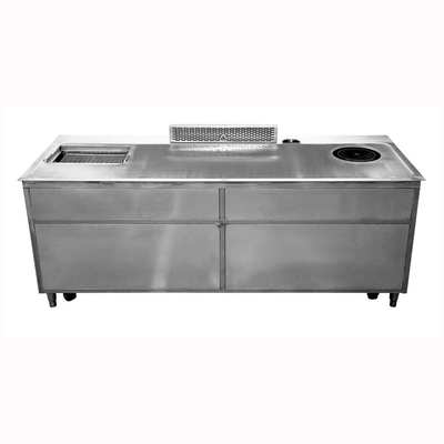 hree-in-one মাল্টি-ফাংশন উচ্চ দক্ষ Teppanyaki গ্রিল টেবিল