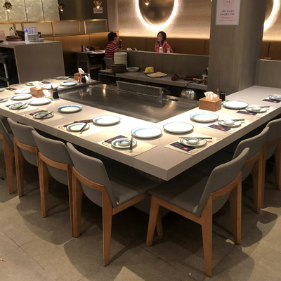 সুশি বার রেস্টুরেন্ট গ্যাস Teppanyaki গ্রিল টেবিল 201 খাদ ইস্পাত উপকরণ