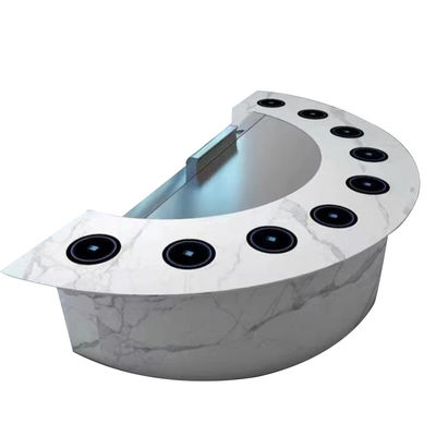 স্টেইনলেস স্টীল Teppanyaki গ্রিল টেবিল 1300x1000x800mm 8kW 380V